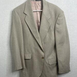 Vintage Gianfranco Ruffini Blazer Houndstooth Italy Wool Jacket